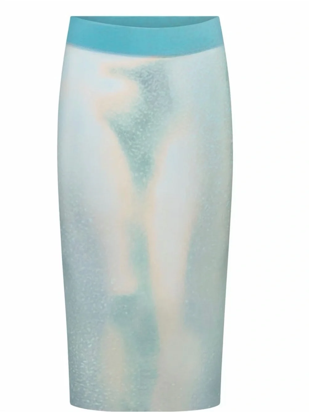 SKIMS Blue Ombre Mesh Sarong with Aqua Patterned Bikini Set .. selling as a set